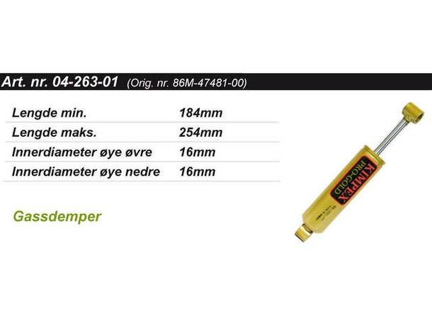 Støtdemper Yamaha Senter Kimpex Gold 86M4748100, 84M4748100